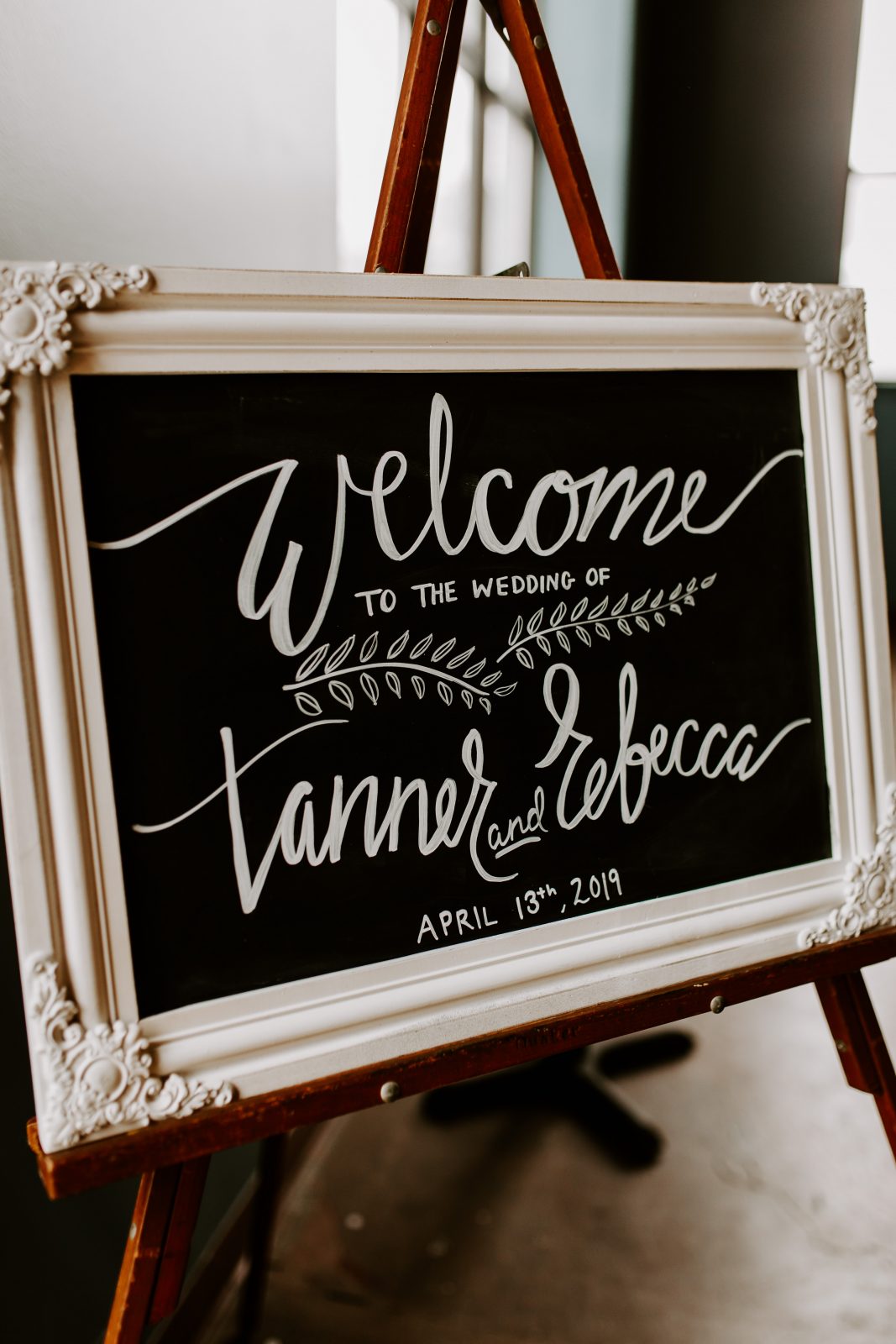 Welcome Sign Wedding Olive Branch Events Co.