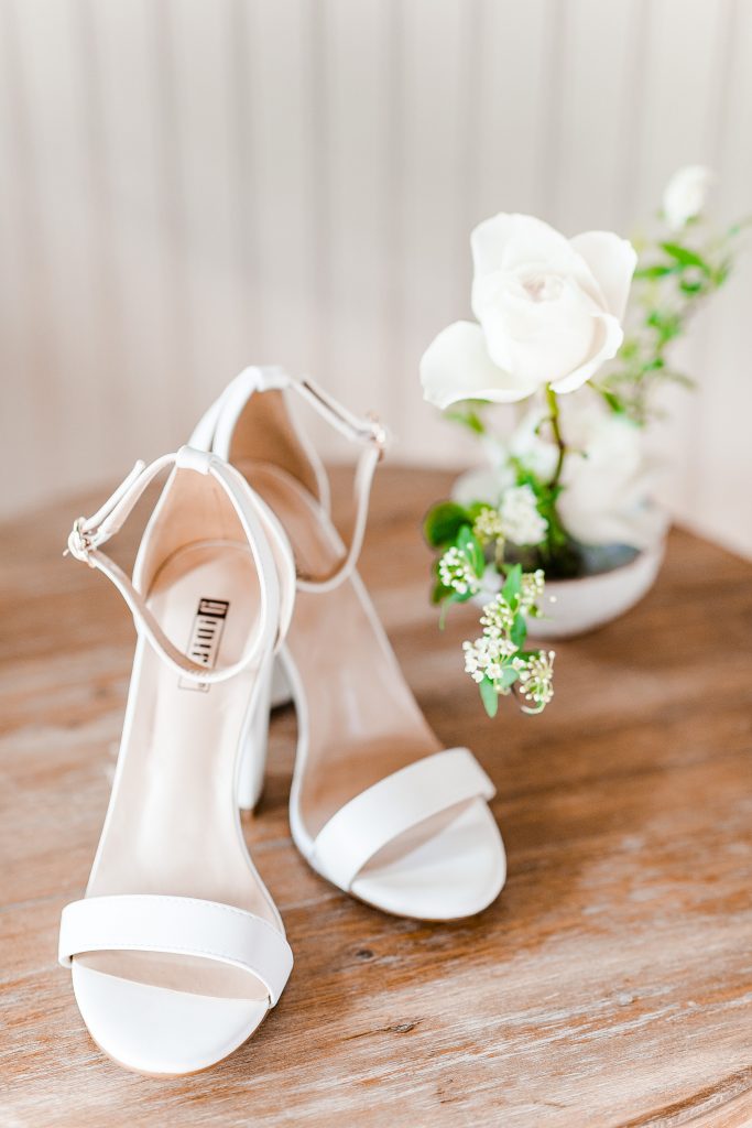 wedding shoes closeup