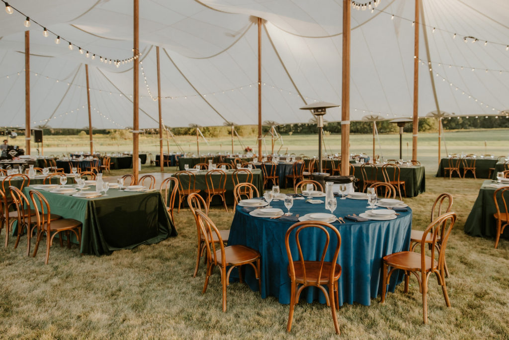 Tented colorful wedding
